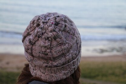 Boysenberry Ripple Cabled Hat TJD41