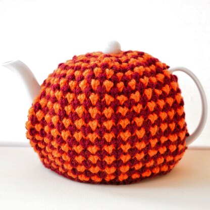 Retro Tweed 4 Cup Teapot Cosy Knitting Pattern