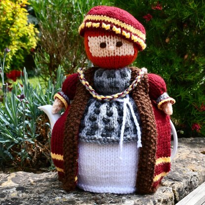 King Henry VIII 4 Cup Teapot Cosy Knitting Pattern - Novelty Teapot Cosy Knitting Pattern.