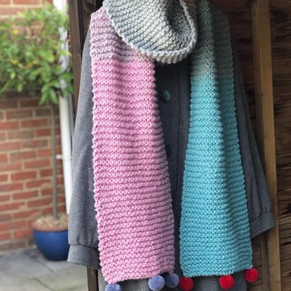 Chunky colour block scarf