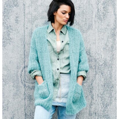 Cardigan in Rico Essentials Mohair - 643 - Downloadable PDF