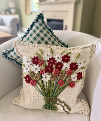 Gingham crochet cushions