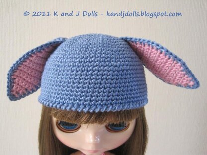 Donkey Hat and Dress Pattern for Blythe Dolls