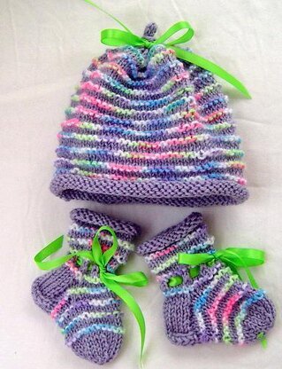 Garter Ridged Baby Set