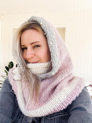Adele hooded cowl