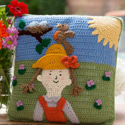 Spring Has Sprung Pillow in Red Heart Super Saver Economy Solids - LW4521 - Downloadable PDF