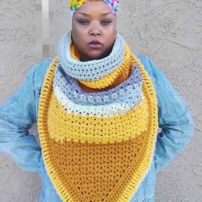 Hello Yellow Triangle Scarf