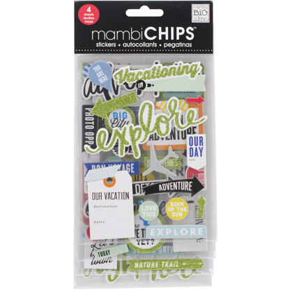 Chipboard Value Pack - Vacation, 65/Pkg