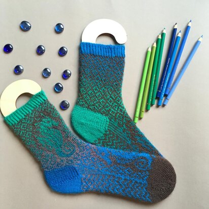Seahorse Socks - knitting pattern
