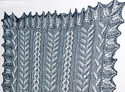 Rectangle lace shawl "Odile"