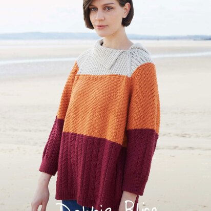 "Ellie Jumper" - Jumper Knitting Pattern For Women in Debbie Bliss Falkland Aran - DBS035