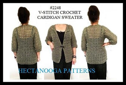 #2248-2-3XL Vstitch cardigan