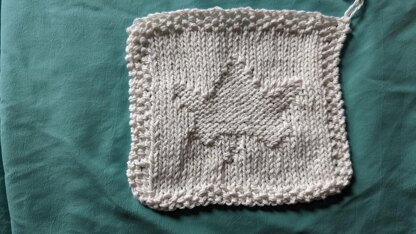 November: Leaf Washcloth