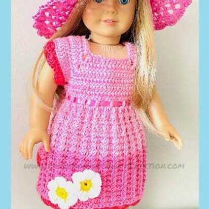 Crochet 18 Inch Doll Summer Playtime Dress Pattern