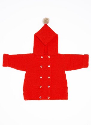 Babies Hooded Coat in Bergere de France Barisienne and Calinou - 60508-483 - Downloadable PDF