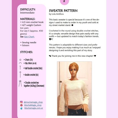 Sweater Crochet Pattern
