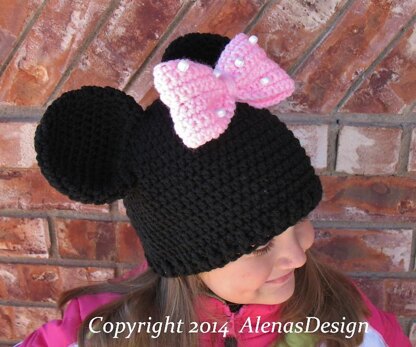 Minnie crochet hat online