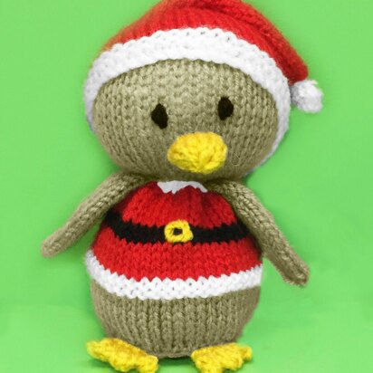 Christmas Santa Robin - knitting pattern