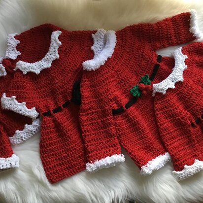 Santa Baby Dress & Cardigan Set N 338