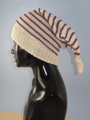 Stripe Topknot Pixie Hat