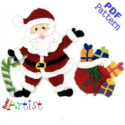 Santa Claus crochet applique pattern