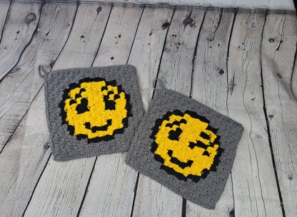 Smiley Face C2C Potholder