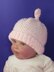 Baby Moss Stitch Topknot Beanie Hat