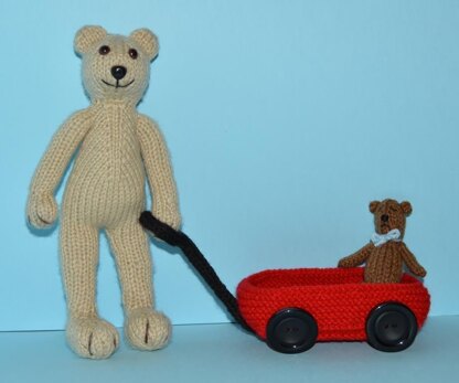 Tessa Teddy With Little Red Wagon