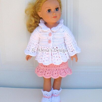 Pink and White Doll Set