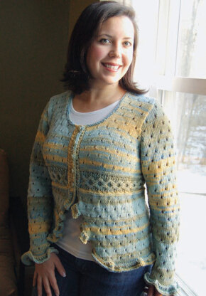 Ruffled O's Cardie in Knit One Crochet Too Ty-Dy - 1600