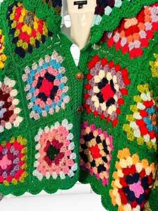 Collared Short Crochet Jacket