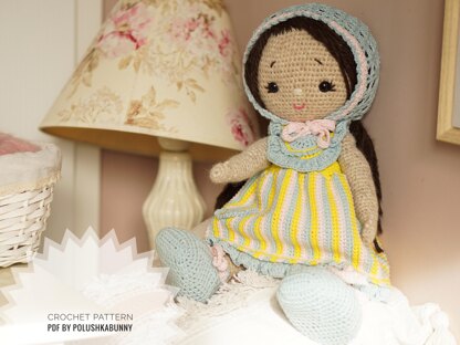 Doll Clothes, Crochet Pattern - Outfit APRIL