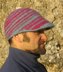 Skybluepink peaked felted cap