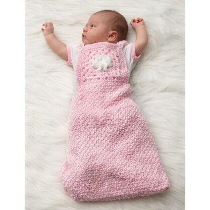 Granny Motif Baby Sack in Bernat Baby Coordinates Solids