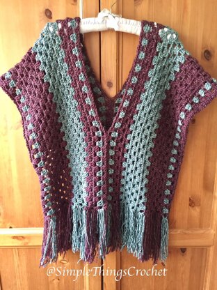 Misty Morning Poncho Top