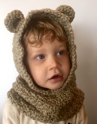 Puppy or Bear Hooded Cowl