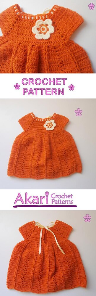 LITTLE PUMPKIN dress C41 Crochet pattern by Akari Crochet