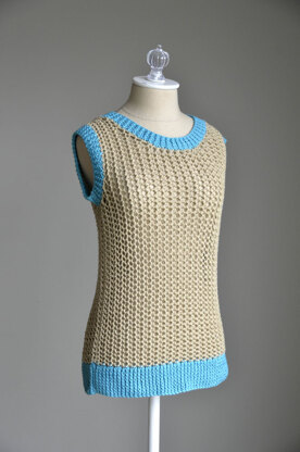 Netted Tank in Universal Yarn Cotton Supreme