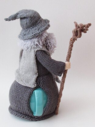 Old Grey Wizard Tea Cosy