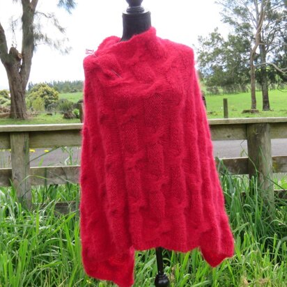Kiwi Traveler Poncho - knitting pattern