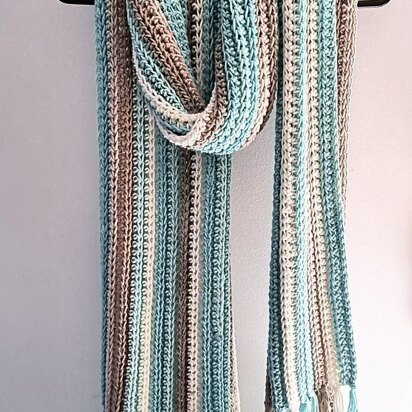 Ocean Breeze Scarf with Fringe