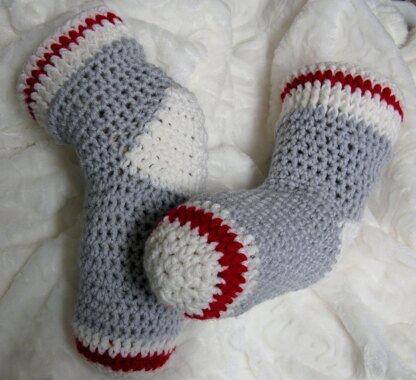 40-Sock Monkey Slippers