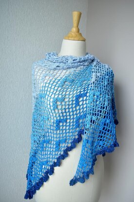 Birds in the Sky Shawl