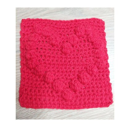 Crochet Square with Heart