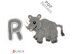 Crochet Animal Alphabet R Rhino pattern