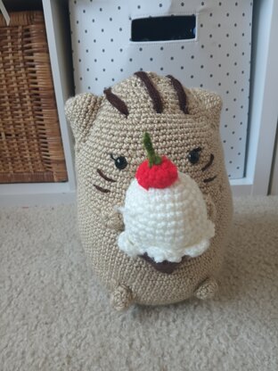 Pusheen holding ice cream