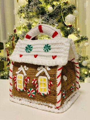 Entrelac Dream of a Gingerbread House