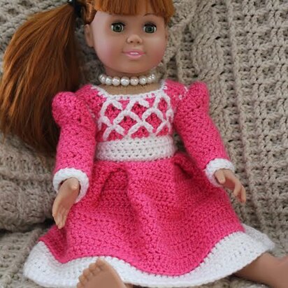 Princess Ansleigh's Sweet Heart Dress - 18" Doll Size