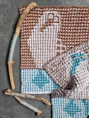 Blue-footed booby washcloths