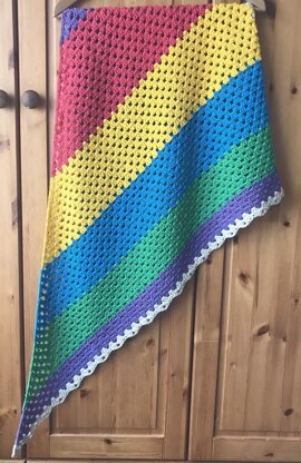 Colour Block Granny Scarf